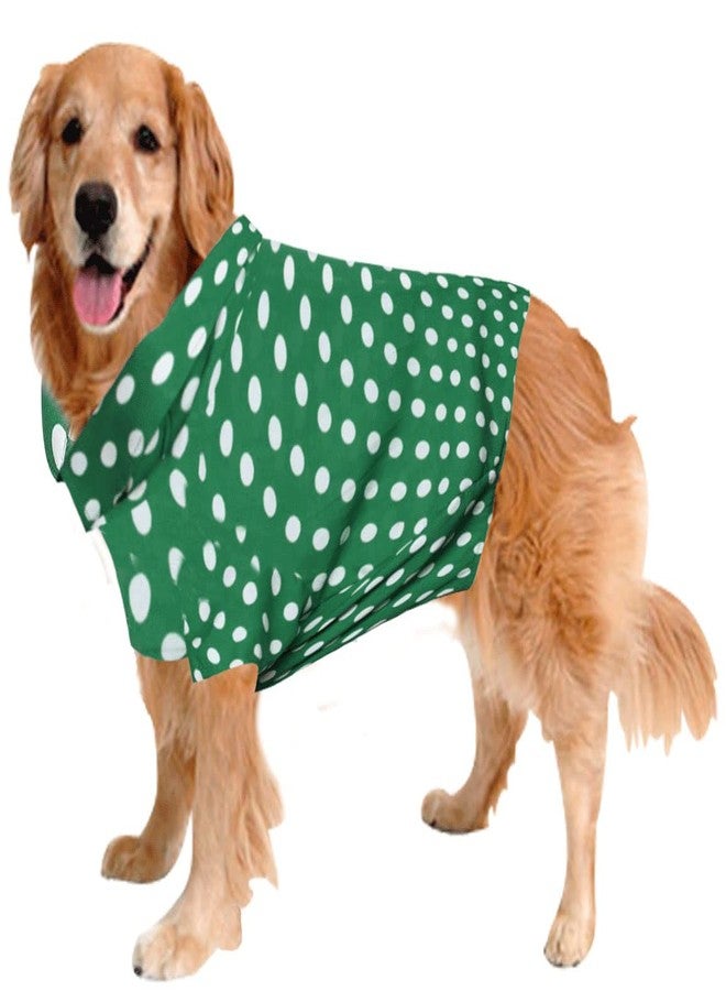 Sage Square Funky Soft Material Dog Shirt | Cool/Funky Print Pet | Soft Light Weight | Comfortable & Breathable Dog Clothing | Trendy Vest Outfit (XLarge - 24 inch) (Polka Green) - Image 1